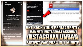 How To Unban Instagram Account From Permanently Disabled WITH IN 1 MINUTE IN 2024 [upl. by Padraic]