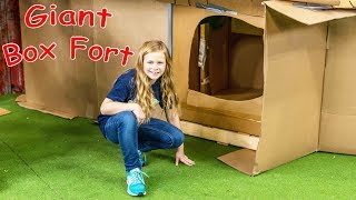 A Super Huge 2 Story Box Fort and the Assistant Plays Hide n Seek with PJ Masks [upl. by Hewie807]