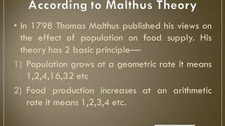 Malthusian Theory of Populationमाल्थस का जनसंख्या सिद्धांत [upl. by Enileda337]