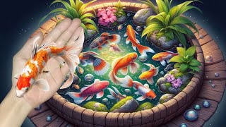 catching fish colorful fish goldfish koi fish betta fish turtles crabs catfish [upl. by Humo685]