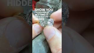 Diamond Setting Tutorial  3ct Oval Hidden Halo Engagement Ring [upl. by Bernie]