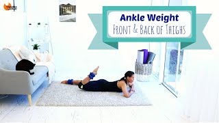 ANKLE WEIGHT WORKOUT  Ankle Weight Front and Back of Thighs Workout BARLATES BODY BLITZ [upl. by Hedley]