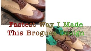 Fastest Way I Made This Brogues Design [upl. by Letnom]