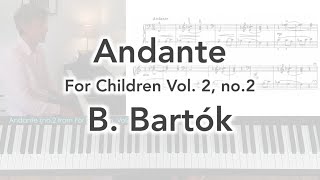 Andante no2 from For Children Vol 2 by B Bartók [upl. by Witha257]