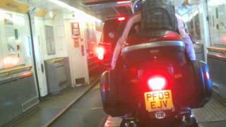 Motorcycles boarding the Eurotunnel at Folkestone [upl. by Sesom]