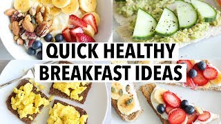 5 QUICK HEALTHY BREAKFASTS FOR WEEKDAYS  less than 5 min easy recipe ideas [upl. by Hairym]