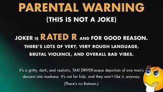 Theater Warns Parents About quotJokerquot Movie Then Retracts Warning [upl. by Platto]