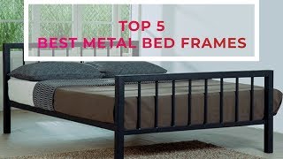 Top 5 Best Metal Bed Frames Review – Which Steel Frame You Should Buy [upl. by Imugem199]