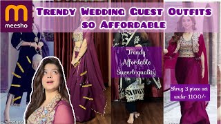 Meesho Wedding Guest Outfits Haul  KTivity🦋 [upl. by Rimidalv]