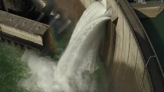 Mossyrock Dam Active Spillway [upl. by Drwde852]