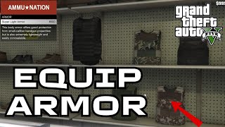 How to Equip Armor in GTA 5 Story Mode 2024  GTA 5 Tutorial [upl. by Adna774]