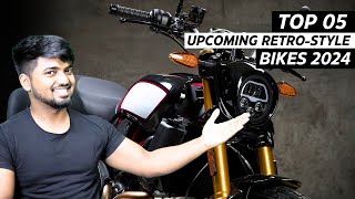 TOP 05 Upcoming RetroStyle️‍🔥Bikes India 2024  Upcoming Retro Bikes  Upcoming Bikes In India 2024 [upl. by Drwde]