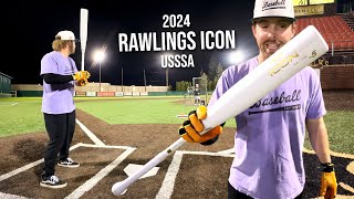 Hitting with the 2024 RAWLINGS ICON  USSSA Baseball Bat Review [upl. by Leoni553]