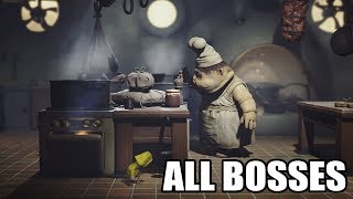 Little Nightmares  All Bosses With Cutscenes HD 1080p60 PC [upl. by Yanrahs]