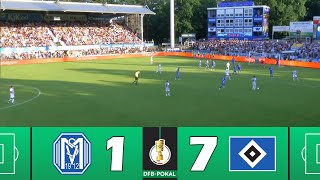 SV Meppen gegen Hamburger SV 07  DFBPokal 202425  Höhepunkte All Tore [upl. by Hallutama]