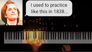 How Franz Liszt practiced in 1838  Liszt Paganini Etude 4  1838 version s140 [upl. by Htezil121]