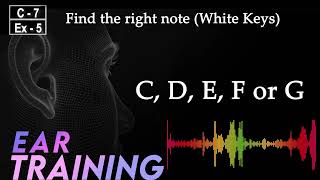 Lesson 7 Exercise 5 CDEF or G  Sound Match  Hear and Play  Ear Training Keyboard Class [upl. by Gewirtz]