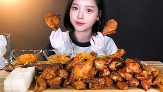 SUB광고굽네 오리지널 고추바사삭 치킨 먹방 feat치트킹 리얼사운드 Oven Roasted Chicken Mukbang ASMR [upl. by Dawes]