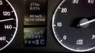 Mercedes Benz W203 C180 Kompressor 2007 High Speed test  Kickdown [upl. by Omarr]