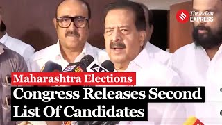 Congress Releases Second List of Candidates for Assembly Polls Resolves Nagpur South Seat Dispute [upl. by Ralyat]