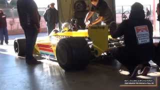 F1 Fittipaldi Copersucar F5A  Start up Realy loud sounds and Downshifts at Zolder 2013 HD [upl. by Leibrag]