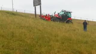 Aebi tractor mowing slope [upl. by Irwinn]