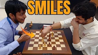 When you play a game so intense that it makes you smile  Aravindh Chithambaram vs Vidit Gujrathi [upl. by Ader580]