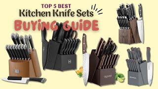 Top 5 Knife Sets to Buy in 2024  Best Kitchen Knife Sets Buying Guide [upl. by Jer]