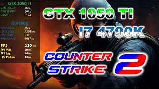 COUNTER STRIKE 2  GTX 1050 TI  I7 4790K 1080p  768p low and high setting [upl. by Nauqyt]