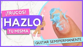 Cómo Quitar el Esmalte Semipermanente en Casa  Trucos 💜 Sandy Olivera [upl. by Hcardahs]