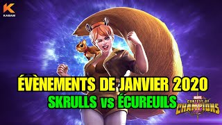 EVENEMENTS DE JANVIER 2020  Squirrel Girl amp Nova Mise à Jour des GA et Boutique de glands [upl. by Hephzipah918]