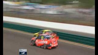 V8 Supercars  Craig Lowndes Passes Russell Ingall Oran Park 2008 [upl. by Bigford947]