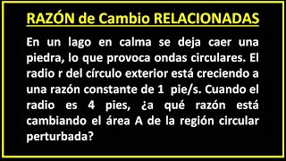 RAZÓN de cambio RELACIONADAS En un lago en calma se deja caer una piedra lo que provoca ondas [upl. by Whalen]