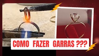 APRENDA A CRIAR GARRAS DE ANEL SOLITÁRIO EM OURO PRATA E MOEDA ANTIGACOMO FAZER GARRAS OURIVES 750 [upl. by Filler]