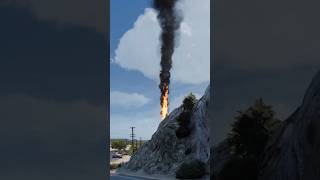 quotAirplane Mayday Smoke Trail Leads to Explosive Hill Collisionquot [upl. by Ahsinirt290]