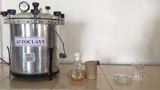 Autoclave  Sterilization Process of Glassware and Nutrient Media by Moist Heat Sterilization [upl. by Aiel85]