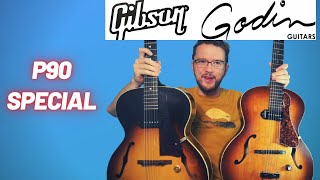 Godin 5th Avenue Kingpin vs Gibson ES 125 [upl. by Allenod]