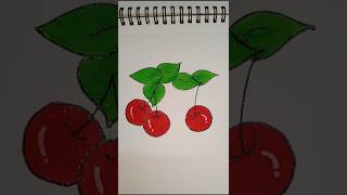 Cherry🍒 art illustration painting artist sketch pencilart pencilsketch drawing cherry red [upl. by Wolram]