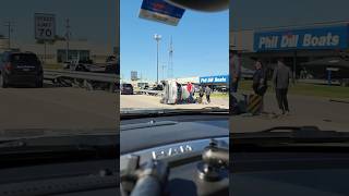 Rollover crash on I35 in Lewisville Texas [upl. by Adelpho]