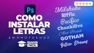 Como descargar e instalar letras en photoshop [upl. by Nerret]