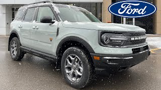 2024 Ford Bronco Sport Badlands 4x4 400A 20L EcoBoost w Premium Pkg in Cactus Grey WalkAround [upl. by Gaillard]