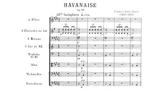 Full Score SaintSaëns  Havanaise for violin and orchestra Op 83 [upl. by Rudman929]