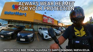 MOTORCYCLE DRIVE FROM TALAVERA TO SANTO DOMINGO NUEVA ECIJA  ALWAYS WEAR HELMET FOR PROTECTION [upl. by Seavir459]