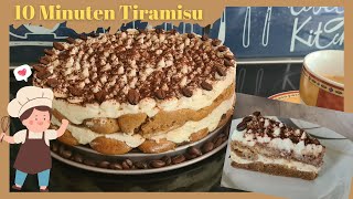 🍮10 Minuten Tiramisu  schnell amp einfach  ohne Eier und ohne Alkohol [upl. by Ioab]