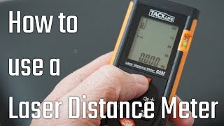 How to use a Laser DistanceRange Measure  distanceareavolumepythagorus TACKLife review [upl. by Ferullo909]