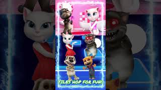 Talking Tom vs Talking Angela vs Talking Tom Exe vs Talking Angela Exe X Coffin Dance Tiles Hop [upl. by Retnyw]