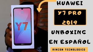 Huawei Y7 2019│Unboxing en ESPAÑOL [upl. by Anenahs379]