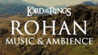 Lord of the Rings Music amp Ambience  Rohan Theme Music with Mountain Wind Ambience [upl. by Alaekim]