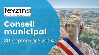 Ville de Feyzin  Conseil municipal du 30 Septembre 2024 [upl. by Farly]