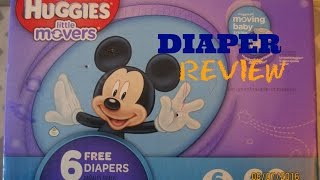 HUGGIES LITTLE MOVERS DIAPER REVIEW [upl. by Ardnalac]